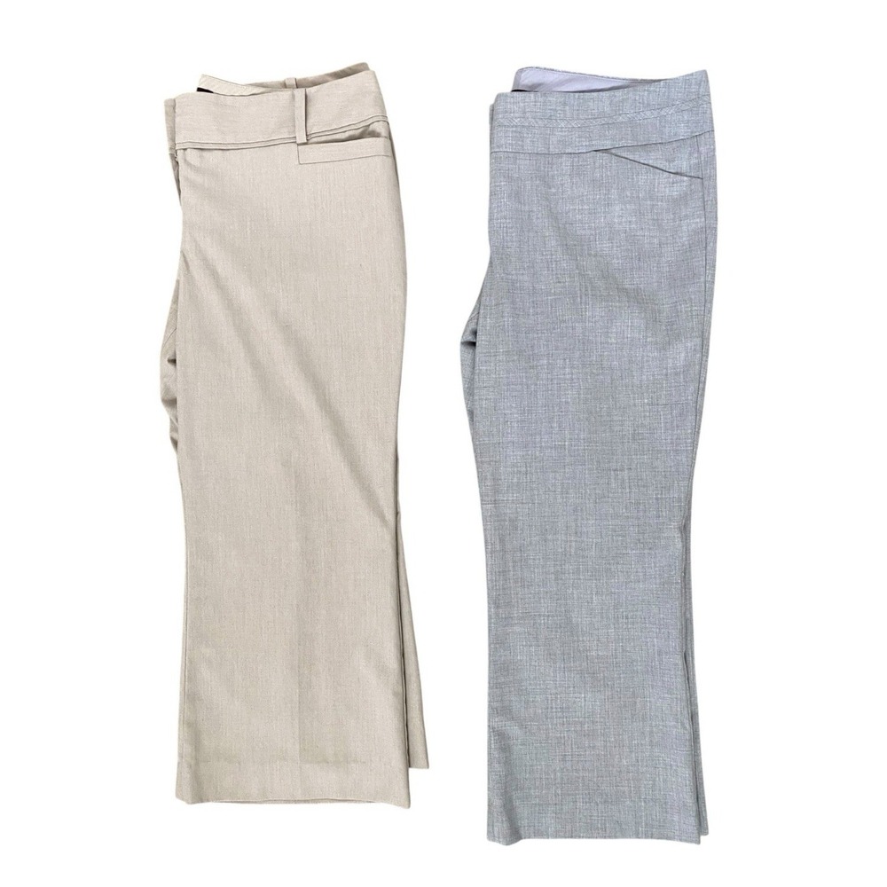 The Limited Womens Cropped Dress Pants Grey & Khaki Color Size 14 Short 14S